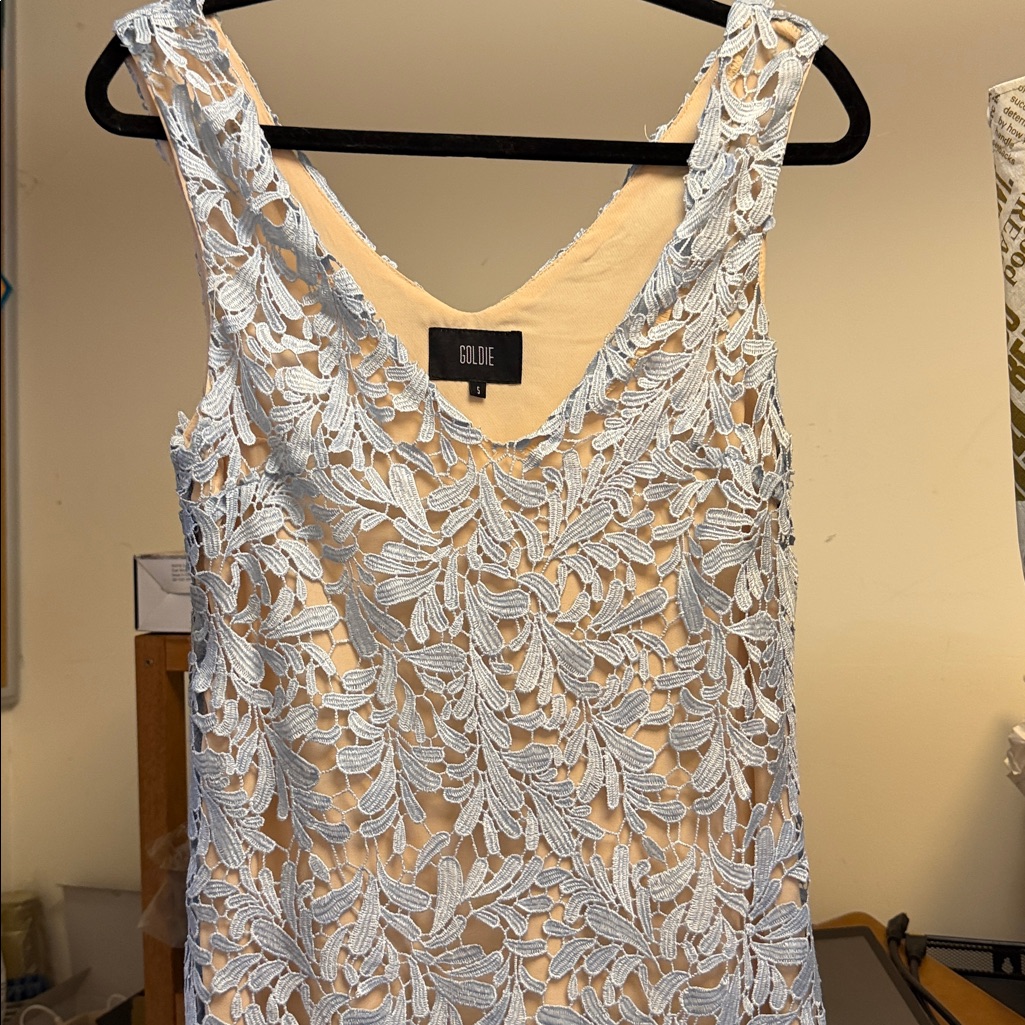 Goldie Blue Lace Dress Tags Removed